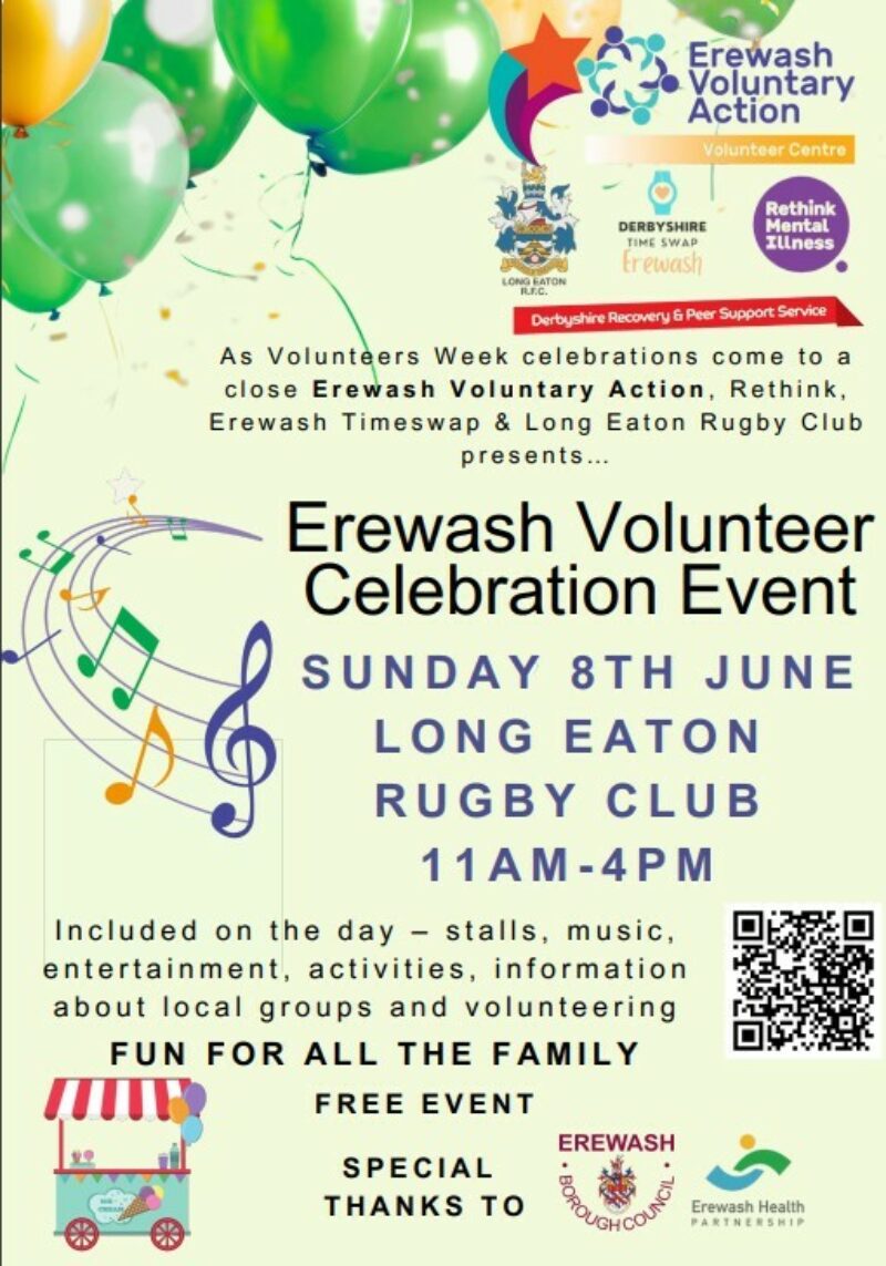 Erewash Volunteer Celebration Event sunday 8th June 2025